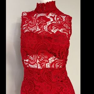 Red Lace mini dress